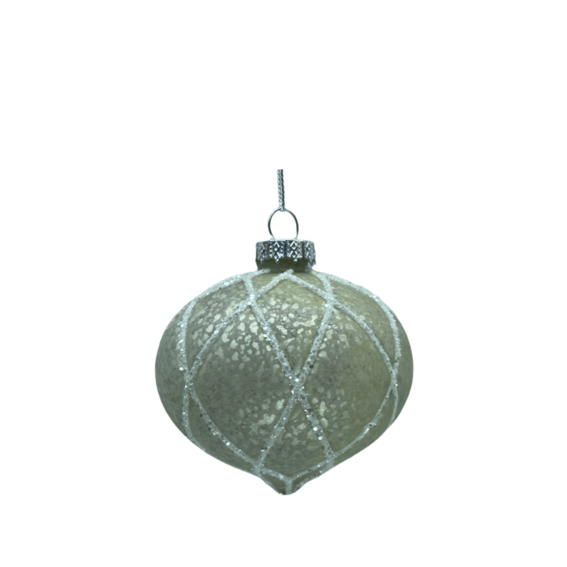 Julekugle m. spids og tern, 4 stk